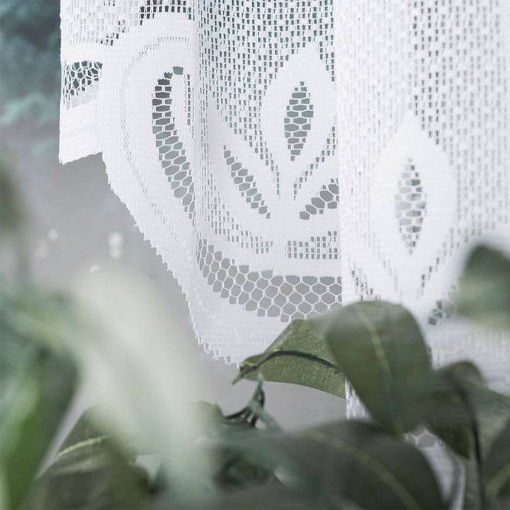 Firanka gotowa żakardowa z podcięciem POLA 300x100 cm biały
