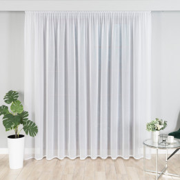 Firanka gotowa na taśmie z woalu WOAL 300x260 cm biały