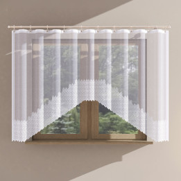 Firanka gotowa żakardowa z podcięciem CZESIA 300x160 cm biały