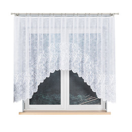 Firanka gotowa żakardowa z podcięciem KINGA 300x140 cm biały