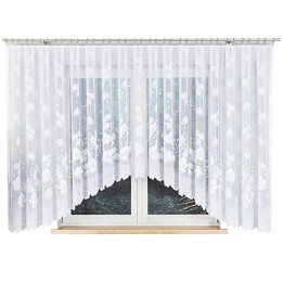 Firanka gotowa żakardowa z podcięciem BOŻENA 500x160 cm biały