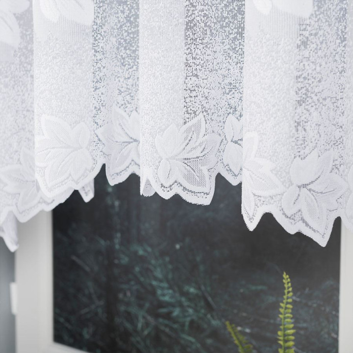 Firanka gotowa żakardowa z podcięciem BOŻENA 500x160 cm biały
