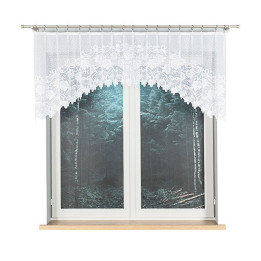 Firanka gotowa żakardowa z podcięciem DEMETRIA 250x80 cm biały