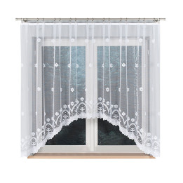 Firanka gotowa żakardowa z podcięciem FLORENTYNA 330x160 cm biały