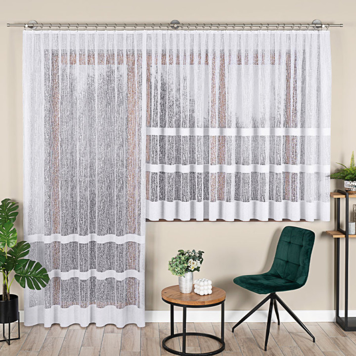 Firanka gotowa żakardowa WIKTORIA 200x250 cm biały