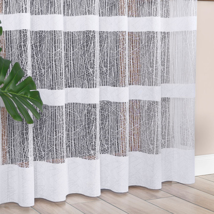 Firanka gotowa żakardowa WIKTORIA 200x250 cm biały