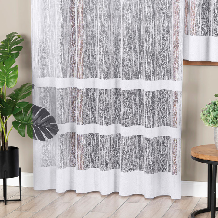 Firanka gotowa żakardowa WIKTORIA 200x250 cm biały