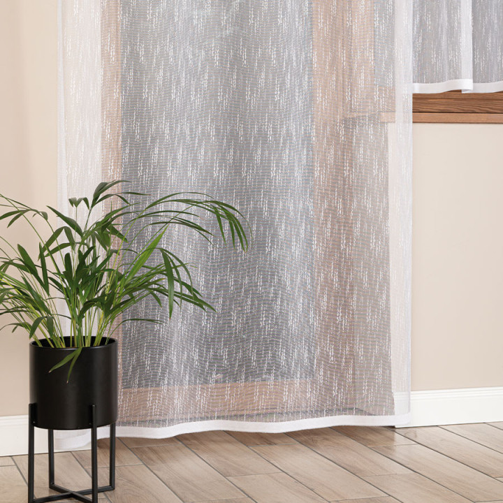 Firanka gotowa żakardowa EVA 140x250 cm biały