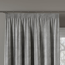 VELVI Zasłona gotowa na taśmie, szerokość 140 x wysokość 230cm, kolor 022 chłodny szary