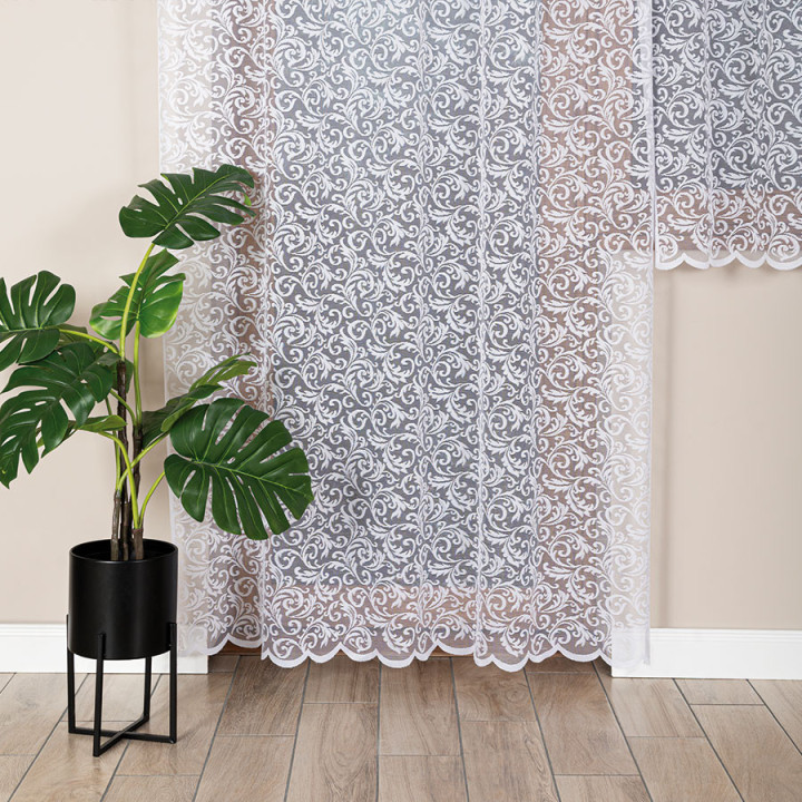 Firanka gotowa żakardowa KATARZYNA 140x250 cm biały
