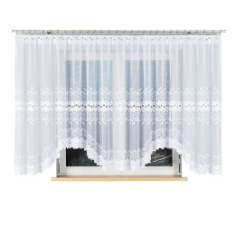 Firanka gotowa żakardowa z podcięciem BASTIA 500x160 cm biały