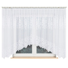 Firanka gotowa żakardowa z podcięciem CELINA 400x160 cm biały