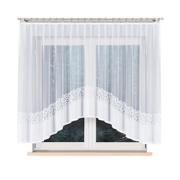 Firanka gotowa żakardowa z podcięciem DANIELA 350x155 cm biały