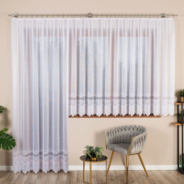 Firanka gotowa żakardowa MODESTA 200x250 cm biały