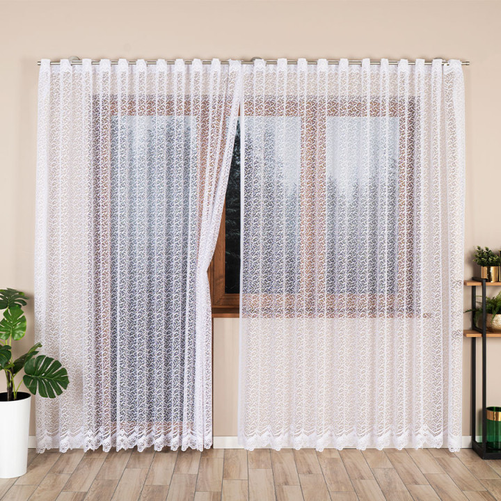 Firanka gotowa żakardowa BOGUMIŁA 300x250 cm biały