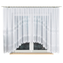Firanka gotowa żakardowa z podcięciem VIOLETTA 400x160 cm biały