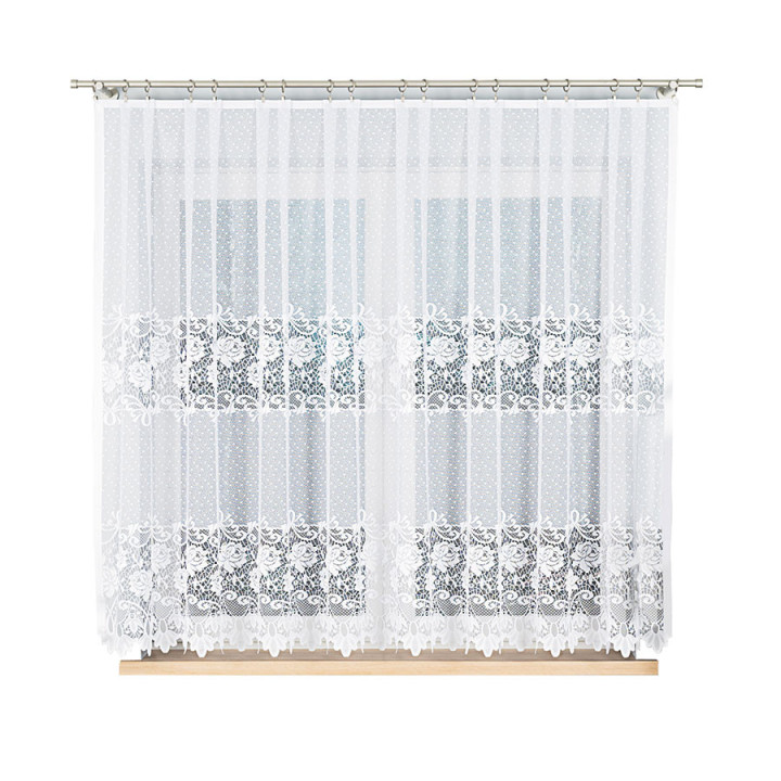 Firanka gotowa żakardowa DEMETRIA 300x160 cm biały