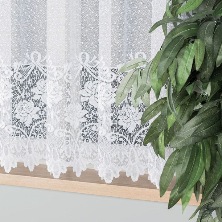 Firanka gotowa żakardowa DEMETRIA 300x160 cm biały