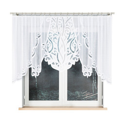Firanka gotowa żakardowa z podcięciem POLA 300x120 cm biały
