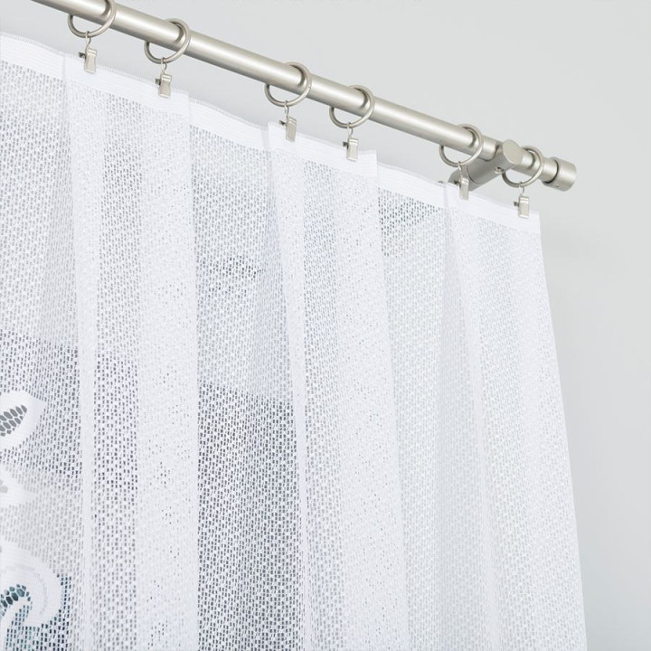 Firanka gotowa żakardowa z podcięciem POLA 300x120 cm biały