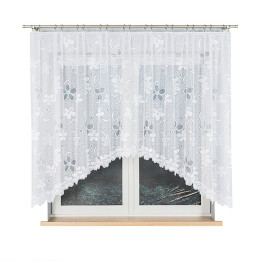 Firanka gotowa żakardowa z podcięciem RENATA 300x150 cm biały