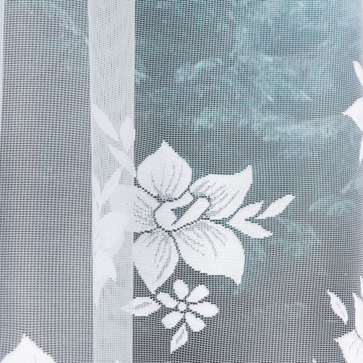 Firanka gotowa żakardowa z podcięciem IRENA 420x160 cm biały