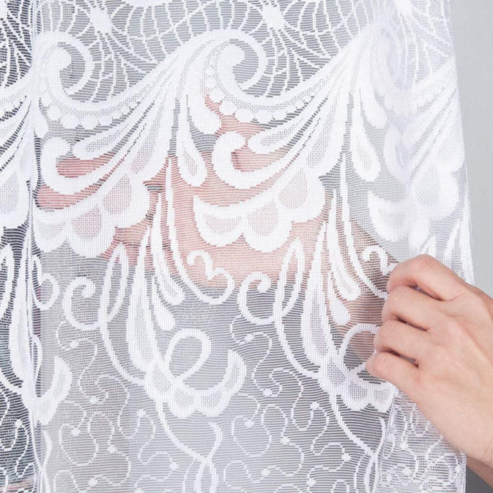 Firanka gotowa żakardowa z podcięciem IWONA 300x160 cm biały