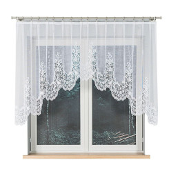 Firanka gotowa żakardowa z podcięciem BERENIKA 330x120 cm biały