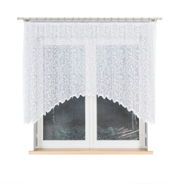Firanka gotowa żakardowa z podcięciem ZUZANNA 250x130 cm biały