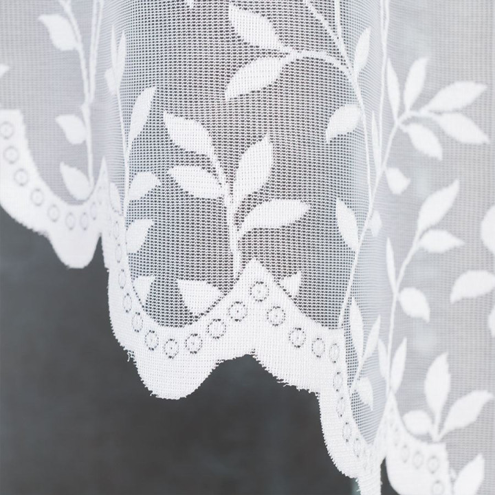 Firanka gotowa żakardowa z podcięciem ZUZANNA 250x130 cm biały