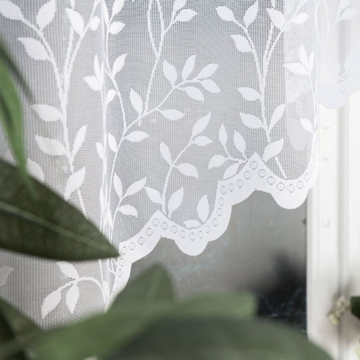 Firanka gotowa żakardowa z podcięciem ZUZANNA 250x130 cm biały