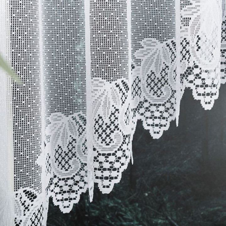 Firanka gotowa żakardowa z podcięciem ELŻBIETA 600x160 cm biały