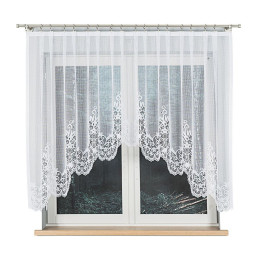 Firanka gotowa żakardowa z podcięciem BERENIKA 330x140 cm biały