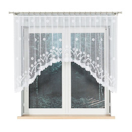 Firanka gotowa żakardowa z podcięciem FLORENTYNA 330x120 cm biały
